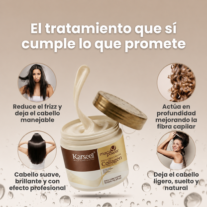 Karsel Collagen Pro™ | Mascarilla Capilar Anti-Frizz con Efecto Peluquería