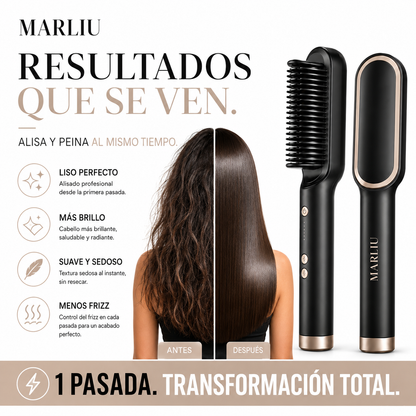 Marliu LisoPerfecto™ | Cepillo Alisador Antifrizz